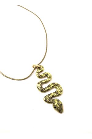 Green metal snake Da Costanzo | COLLANASERPENTEVERDE